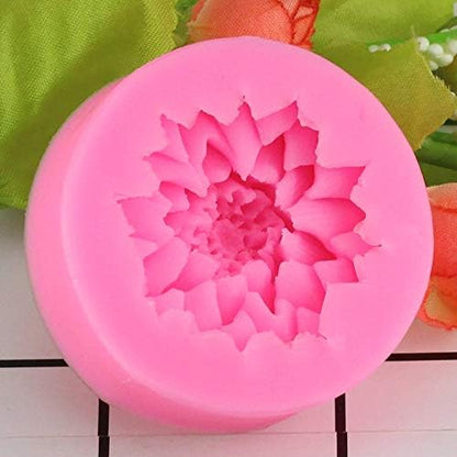 3D Beautiful Lotus Chrysanthemum Flowers Wedding Cake Decorating Tools DIY Baking Fondant Silicone Mold