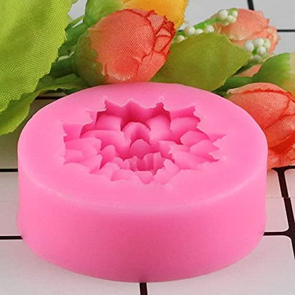 3D Beautiful Lotus Chrysanthemum Flowers Wedding Cake Decorating Tools DIY Baking Fondant Silicone Mold