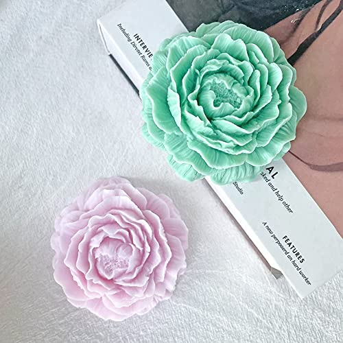 Peony Flower Shape Silicone Mold | 3D DIY Fondant Candle, Soap Mould | Molds for Making Cake Decoration, DIY Handmade soap, Jelly Sugar Chocolate | Bakeware Molds - 1 Cavity