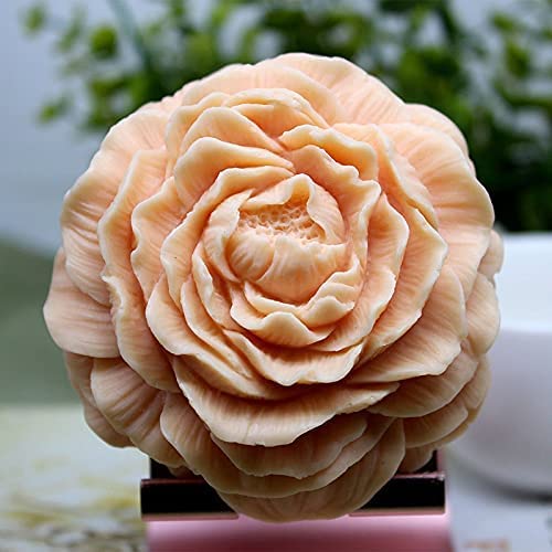 Peony Flower Shape Silicone Mold | 3D DIY Fondant Candle, Soap Mould | Molds for Making Cake Decoration, DIY Handmade soap, Jelly Sugar Chocolate | Bakeware Molds - 1 Cavity