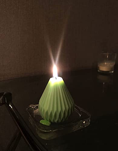 Pear Shape Candle Mold I 3D Silicone Striped Tapered Geometric Epoxy Mould