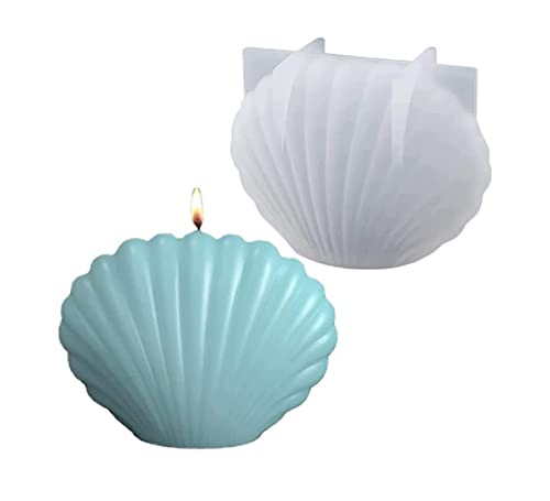 Shell Candle Mold I 3D Fondant Seashell Geometry Silicone Epoxy Mould