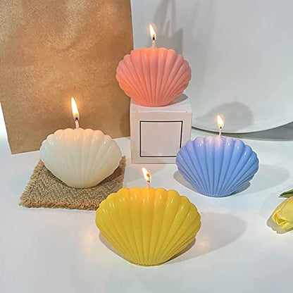 Shell Candle Mold I 3D Fondant Seashell Geometry Silicone Epoxy Mould