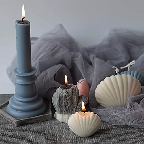 Shell Candle Mold I 3D Fondant Seashell Geometry Silicone Epoxy Mould