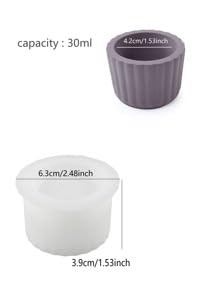 Candle Cup Cement Mold I Mini Size Concrete Striped Silicone Epoxy Casting Candlestick Mould