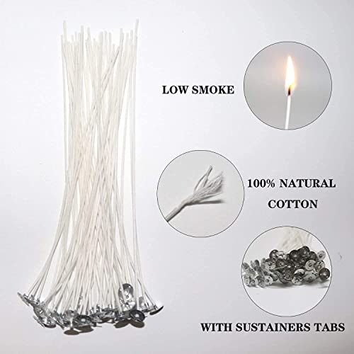 Cotton Candle Wick | with Metal Sustainer Tabs pack of 100 Pcs