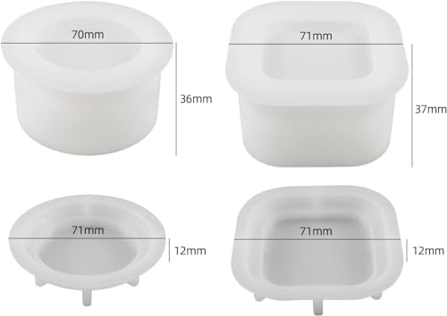 Candles Holders Resin Mold I Concrete Silicone Epoxy Casting Mould with Lid