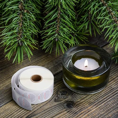 Candle Warning Labels Candle Safety Sticker 1.5 Inch for DIY Candle Jars (500)