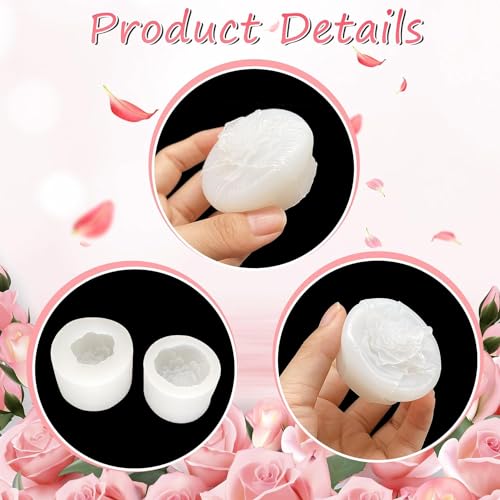 Small Rose Bud Candle Mold I 3D Fondant Close Peony Flower Silicone Scented Wax Mould I Succulent Molds for DIY Handmade Ornament Cake Décor Aromatherapy Soap Resin Art Craft Making - 1 Pcs