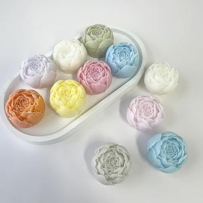 Small Rose Bud Candle Mold I 3D Fondant Close Peony Flower Silicone Scented Wax Mould I Succulent Molds for DIY Handmade Ornament Cake Décor Aromatherapy Soap Resin Art Craft Making - 1 Pcs