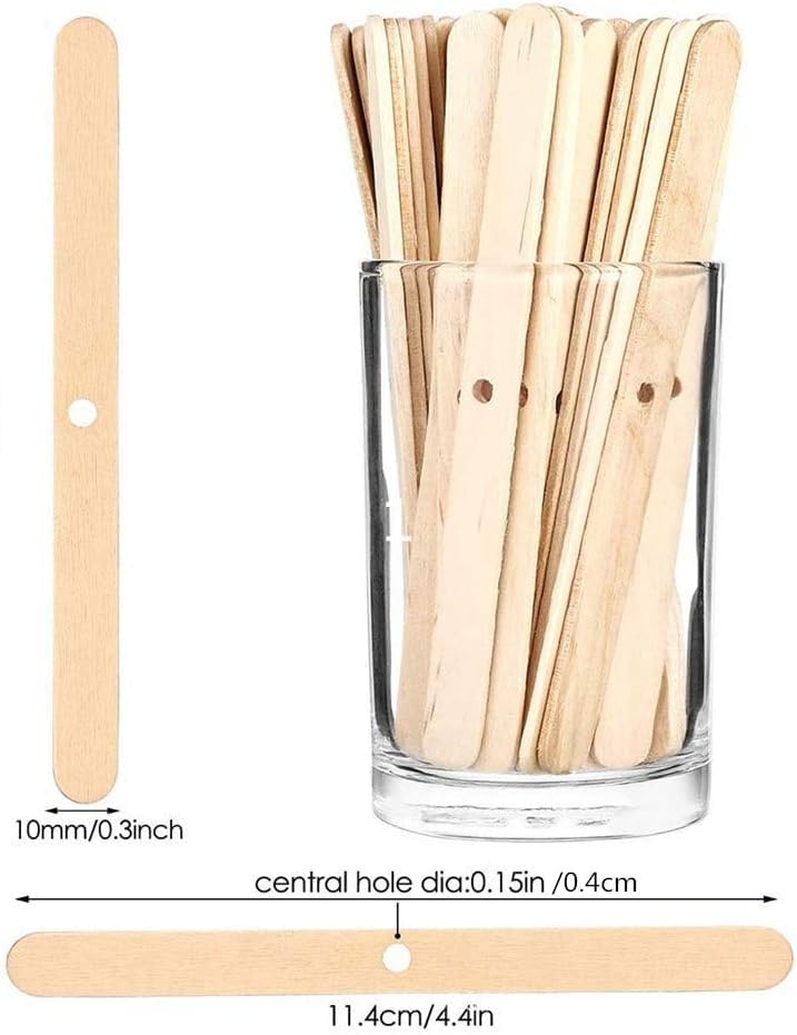 Wood Candle Wick Holder I Centering Devices Candles Wick Bars I Natural Environmental Friendly I for Handmade Soy & Beeswax Candle Making Wedding Birthday Party Home Decoration (50)
