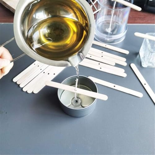 Wood Candle Wick Holder I Centering Devices Candles Wick Bars I Natural Environmental Friendly I for Handmade Soy & Beeswax Candle Making Wedding Birthday Party Home Decoration (50)