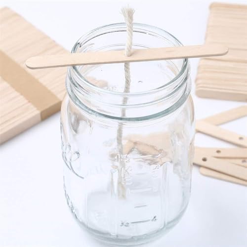 Wood Candle Wick Holder I Centering Devices Candles Wick Bars I Natural Environmental Friendly I for Handmade Soy & Beeswax Candle Making Wedding Birthday Party Home Decoration (50)