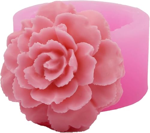 3D Carnation Candle Mold Flower Silicone Mold for Soap, Fondant, Cake Decorating, Chocolate, Candy,Ploymer Clay mold craft mold candle mold flower mould