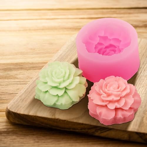 3D Carnation Candle Mold Flower Silicone Mold for Soap, Fondant, Cake Decorating, Chocolate, Candy,Ploymer Clay mold craft mold candle mold flower mould
