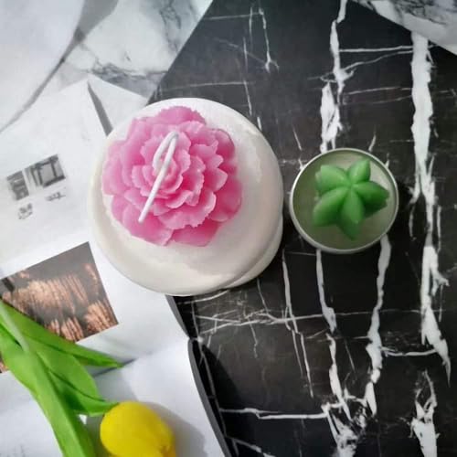 3D Carnation Candle Mold Flower Silicone Mold for Soap, Fondant, Cake Decorating, Chocolate, Candy,Ploymer Clay mold craft mold candle mold flower mould