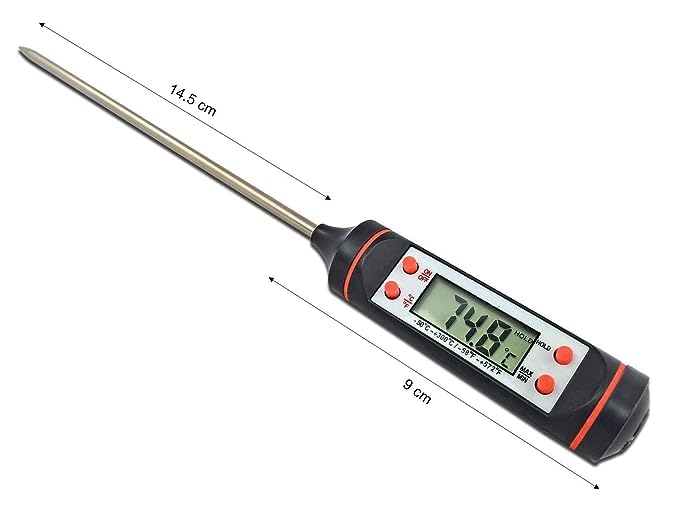 Thermometer Digital Multi-Functional with Instant Read Cooking Thermometer - With auto turn off function Best Digital Thermometer for All Food, liquid Grill, BBQ,Candy