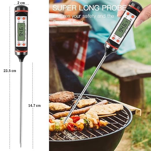 Thermometer Digital Multi-Functional with Instant Read Cooking Thermometer - With auto turn off function Best Digital Thermometer for All Food, liquid Grill, BBQ,Candy