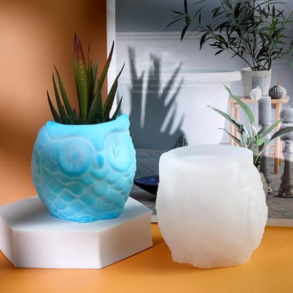 Owl Conch Flower Pots Mould | Owl Plant Pot Moulds,Silicone Planter Mold,Owl Conch Flower Pots Mould