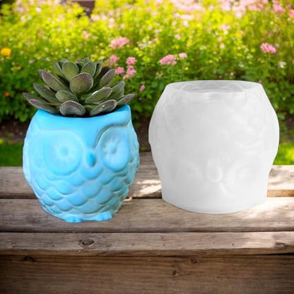 Owl Conch Flower Pots Mould | Owl Plant Pot Moulds,Silicone Planter Mold,Owl Conch Flower Pots Mould