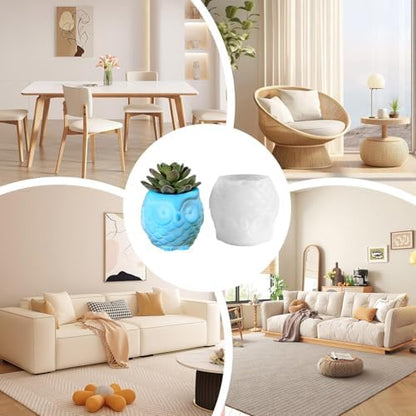 Owl Conch Flower Pots Mould | Owl Plant Pot Moulds,Silicone Planter Mold,Owl Conch Flower Pots Mould