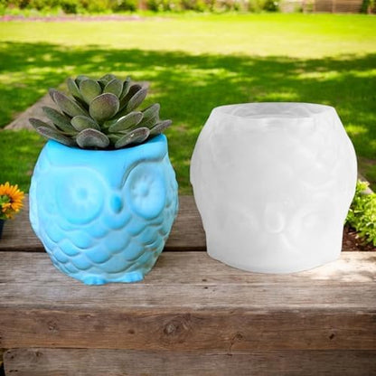 Owl Conch Flower Pots Mould | Owl Plant Pot Moulds,Silicone Planter Mold,Owl Conch Flower Pots Mould
