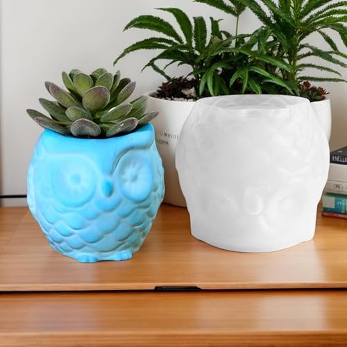 Owl Conch Flower Pots Mould | Owl Plant Pot Moulds,Silicone Planter Mold,Owl Conch Flower Pots Mould