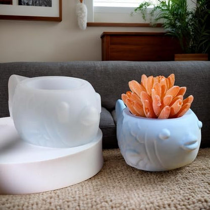 Fish Conch Flower Pots Mould | Fish Plant Pot Moulds,Silicone Planter Mold, Fish Conch Flower Pots Mould