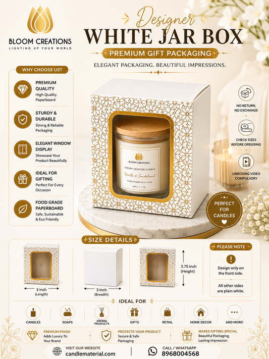 Designer White Jar Box – Premium Gift Packaging