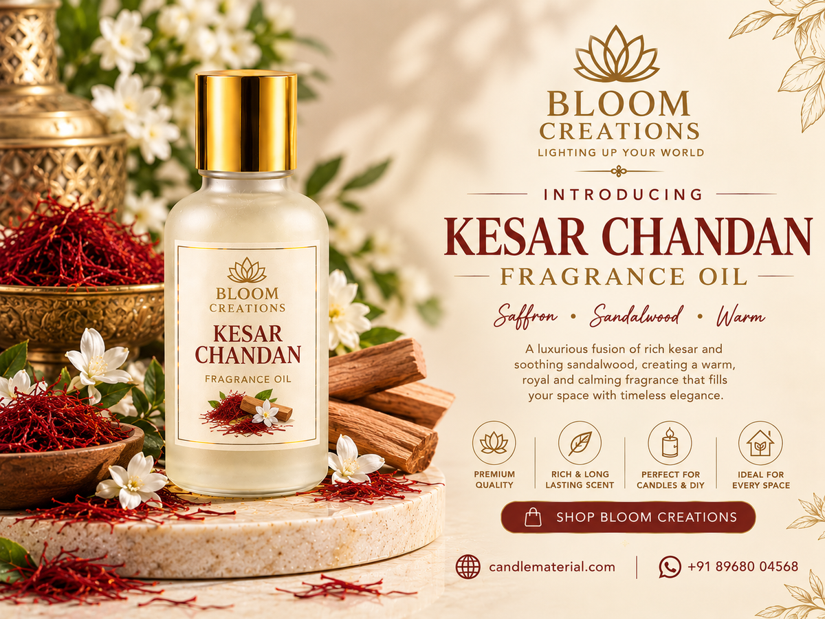Kesar Chandan Fragrance Oil by Bloom Creations – saffron, sandalwood, warm