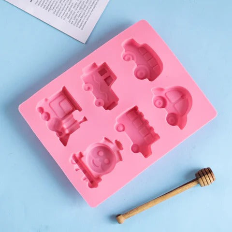 Bloom Creations Silicone Space Theme Mold for Chocolate, Fondant, Candy, Soap, Resin, Baking, Ice Cubes – Astronaut, Rocket, Planet Shapes for DIY Crafts & Kitchen Use, Pink, Food Grade, Reusable.