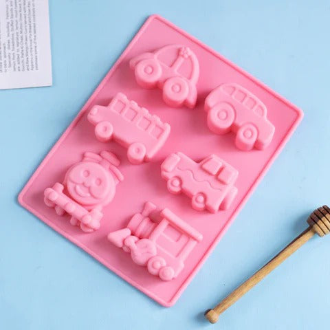 Bloom Creations Silicone Space Theme Mold for Chocolate, Fondant, Candy, Soap, Resin, Baking, Ice Cubes – Astronaut, Rocket, Planet Shapes for DIY Crafts & Kitchen Use, Pink, Food Grade, Reusable.
