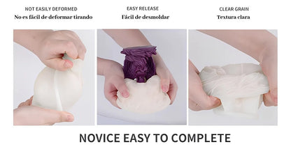 Enchanted Rose Bouquet Candle Silicone Mold 9.6cm | 3D Layered Petal Floral Wax & Soap Mold