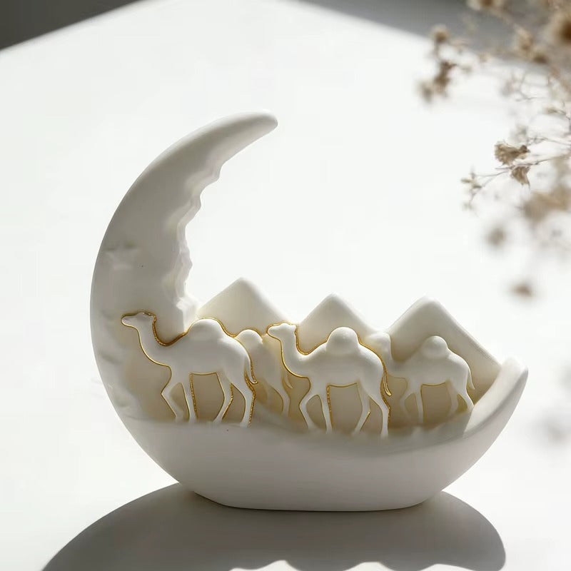 3D Sitting Camel Silicone Mold — finished candle | Bloom Creations India