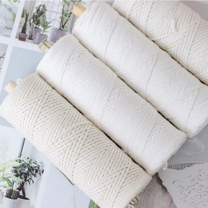 Pure White Cotton Candle Wick Roll - Heavy-Duty Braided Thread Spool for Candle Making