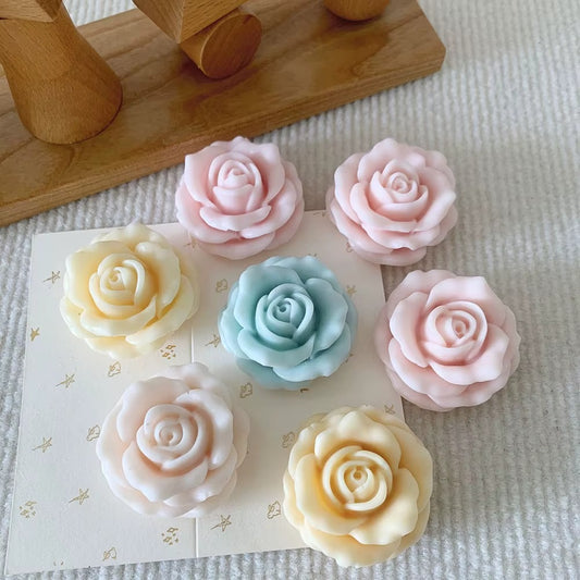3D Rose Flower Silicone Mold - Small Rose Shape Mold for Soap, Candle & Resin Art (5cm)