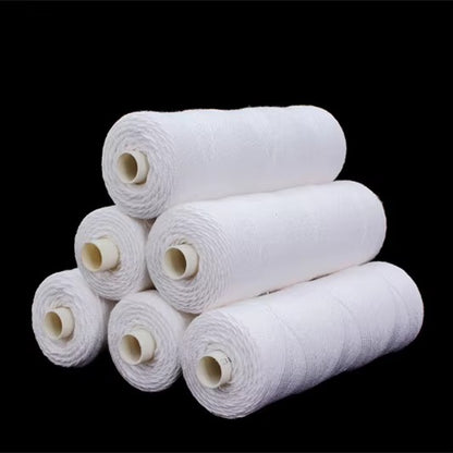 Pure White Cotton Candle Wick Roll — size reference | Bloom Creations India
