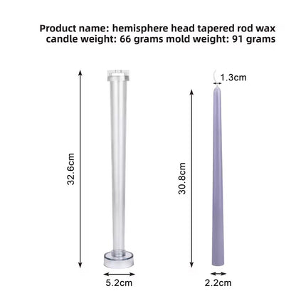 Reusable Taper Candle Making Mould – Clear Plastic Pillar Mold for DIY Candle Crafting