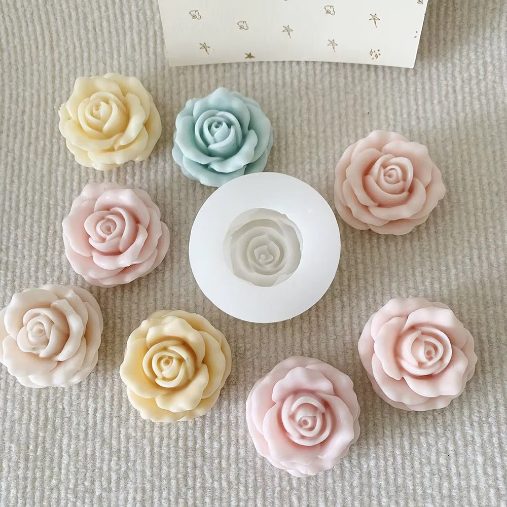 3D Rose Flower Silicone Mold 5cm — detailed view | Bloom Creations India