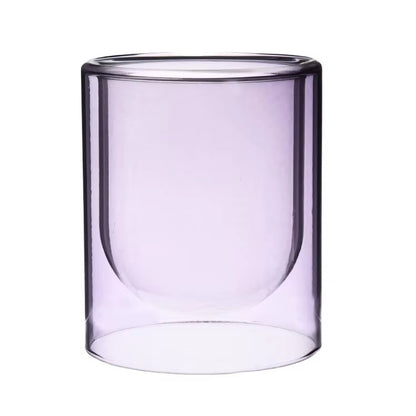 Double Wall Glass Candle Jar 200ml — detailed view | Bloom Creations India