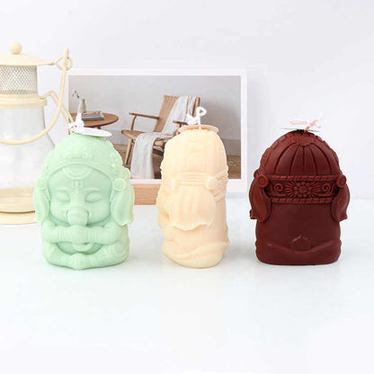 3D Ganesh Soap Candle Molds Ganesha Silicone Mold for Candle Decorating Resin Large Diy Egyptian Elephant Candle Silicone Molds