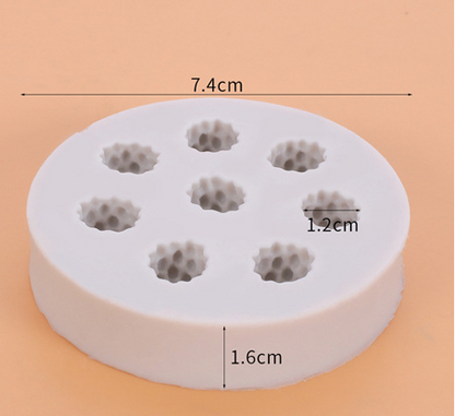 3D Raspberry Mould for Chocolate Candy & Soap Making―Silicone Mould for DIY Activity, Homemade Resin Clay Art Kitchen Baking Cake Decoration Reusable & Food Grade (White 08-Cavities) 1-Pc