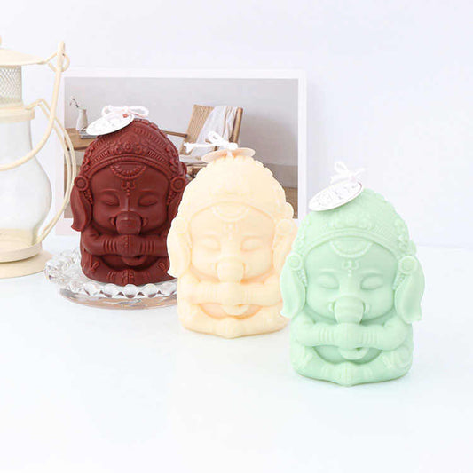 3D Ganesh Soap Candle Molds Ganesha Silicone Mold for Candle Decorating Resin Large Diy Egyptian Elephant Candle Silicone Molds