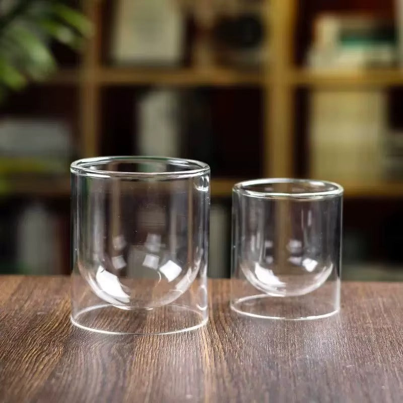 Double Wall Glass Candle Jar 200ml — use case | Bloom Creations India