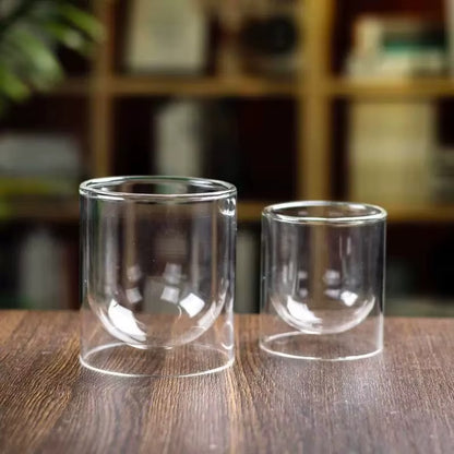 Double Wall Glass Candle Jar 200ml — use case | Bloom Creations India