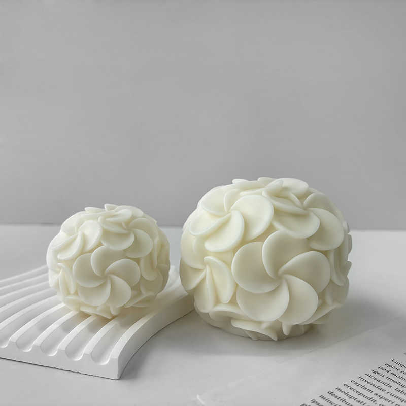 Small Flower Ball Aroma Candle Mould DIY Egg Flower Hydrangea Handmade Soap Plaster Arrangement Silicone Molds