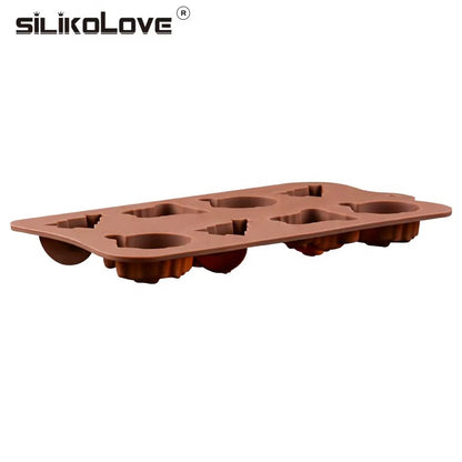 3d Design Bear ,Santa Claus ,Christmas Tree Shape Chocolate Candy Mold for Children DIY Making