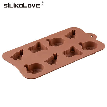 3d Design Bear ,Santa Claus ,Christmas Tree Shape Chocolate Candy Mold for Children DIY Making