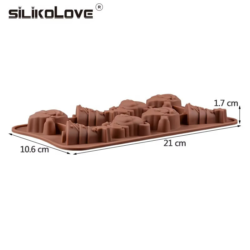 3d Design Bear ,Santa Claus ,Christmas Tree Shape Chocolate Candy Mold for Children DIY Making