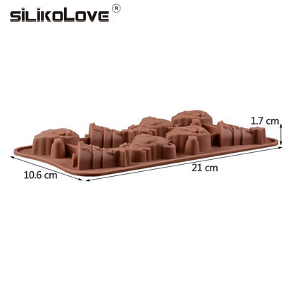 3d Design Bear ,Santa Claus ,Christmas Tree Shape Chocolate Candy Mold for Children DIY Making